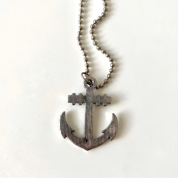 Silver Nautical Anchor Keychain Pendant - Picture 3 of 4